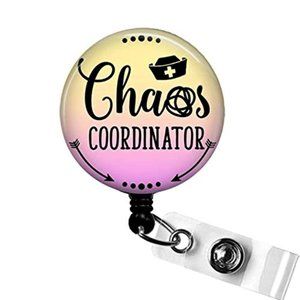 Chaos Coordinator Badge Reel, ID Clip Holder,